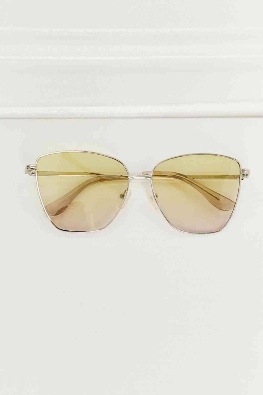 Metal Frame Full Rim Sunglasses - sunglasses - Lemon - Bella Bourget