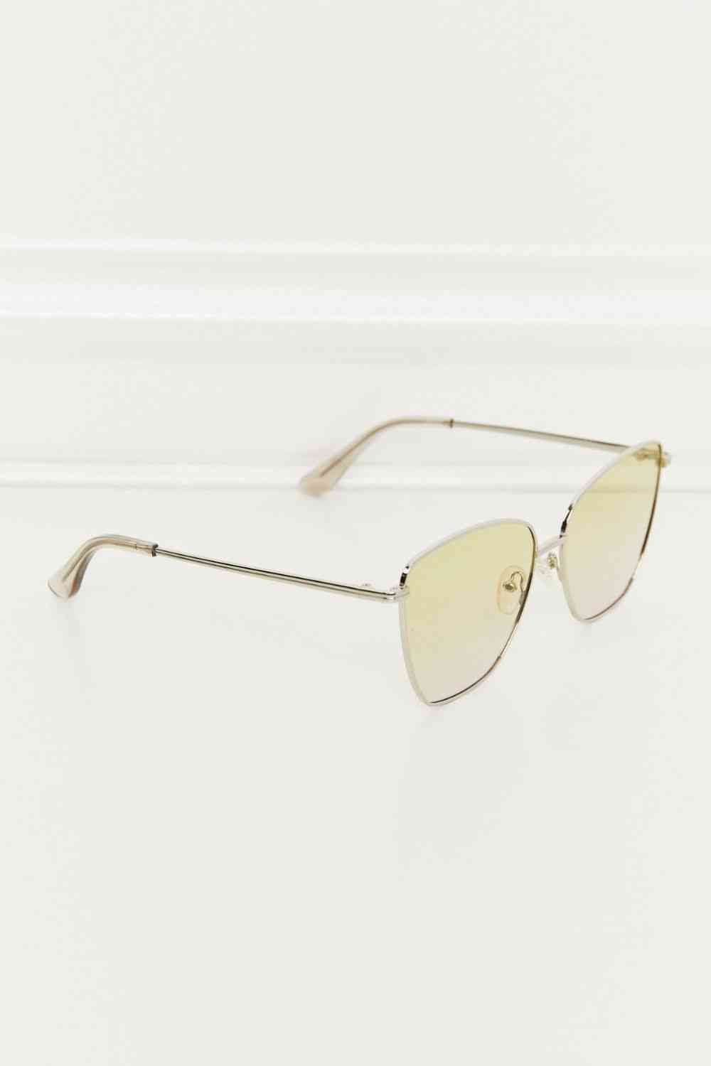 Metal Frame Full Rim Sunglasses - sunglasses - Lemon - Bella Bourget