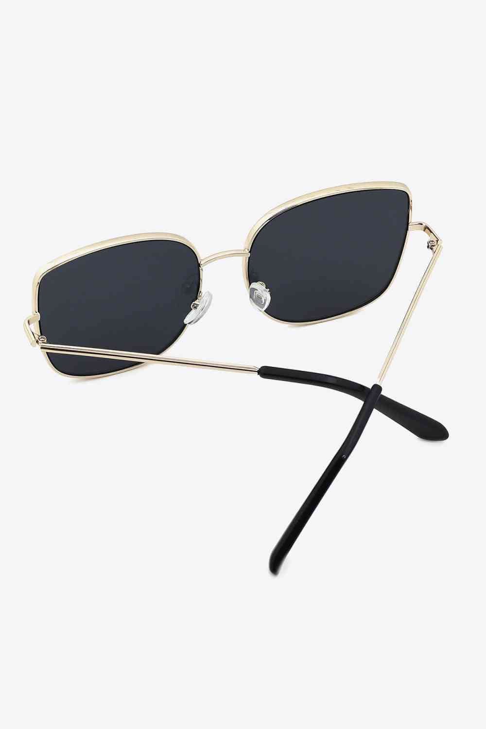 Metal Frame Wayfarer Sunglasses - sunglasses - Black - Bella Bourget