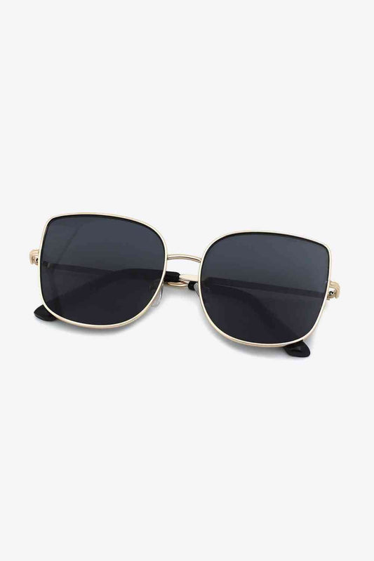 Metal Frame Wayfarer Sunglasses - sunglasses - Black - Bella Bourget
