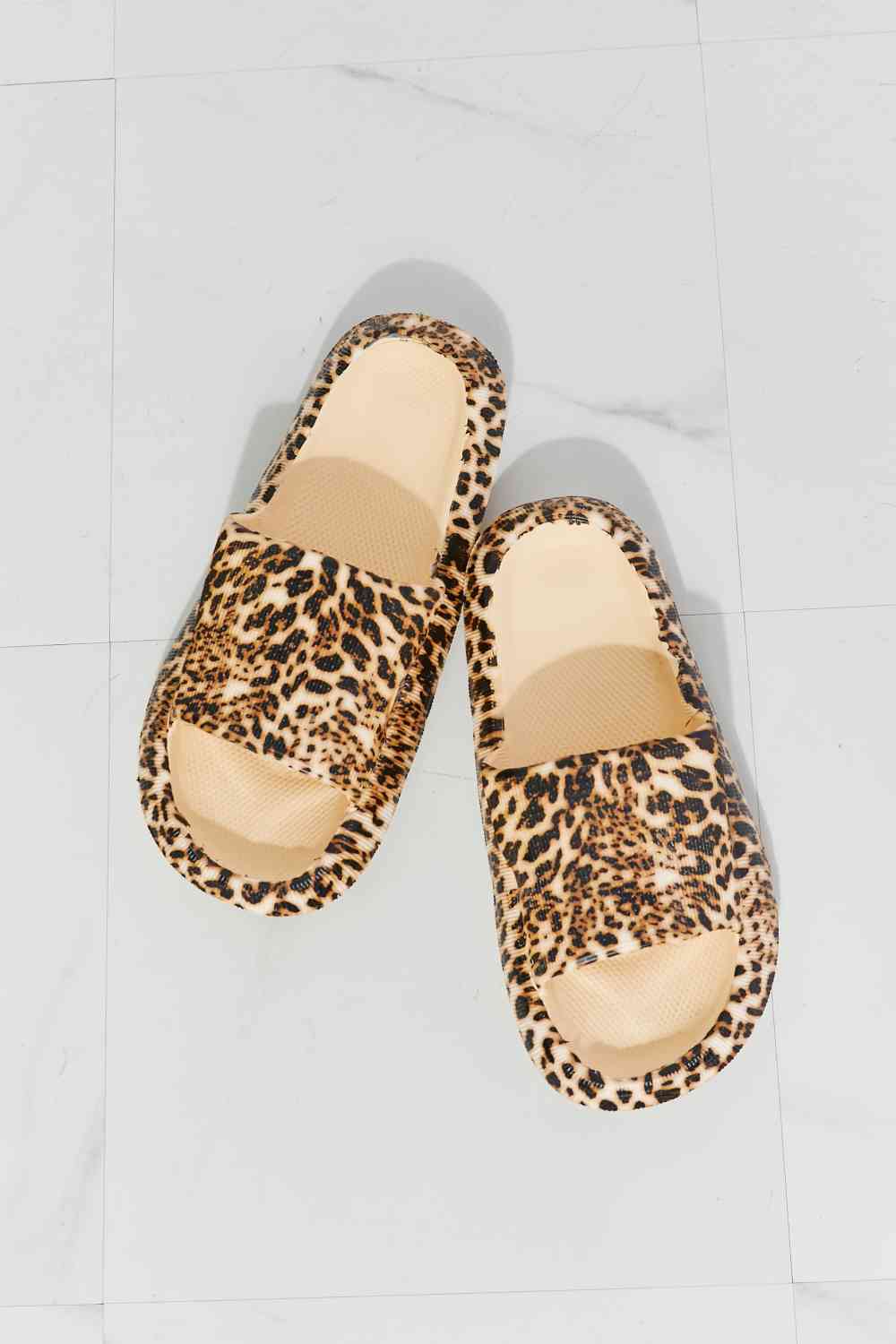 MMShoes Arms Around Me Open Toe Slide in Leopard - shoes - Leopard - Bella Bourget