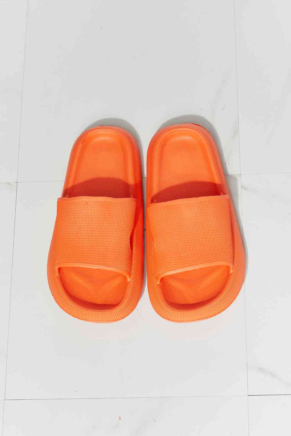 MMShoes Arms Around Me Open Toe Slide in Orange - shoes - Orange - Bella Bourget