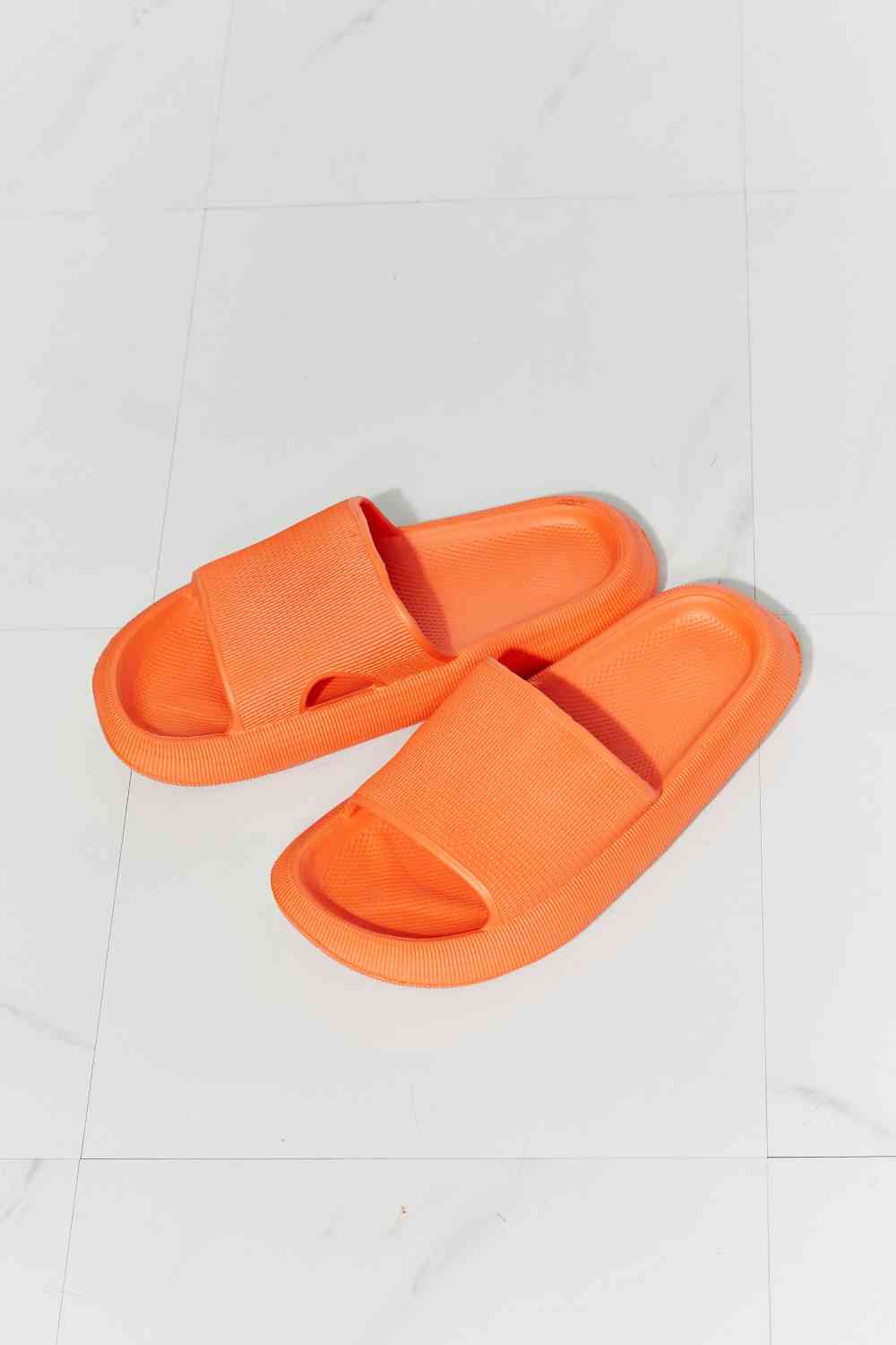 MMShoes Arms Around Me Open Toe Slide in Orange - shoes - Orange - Bella Bourget