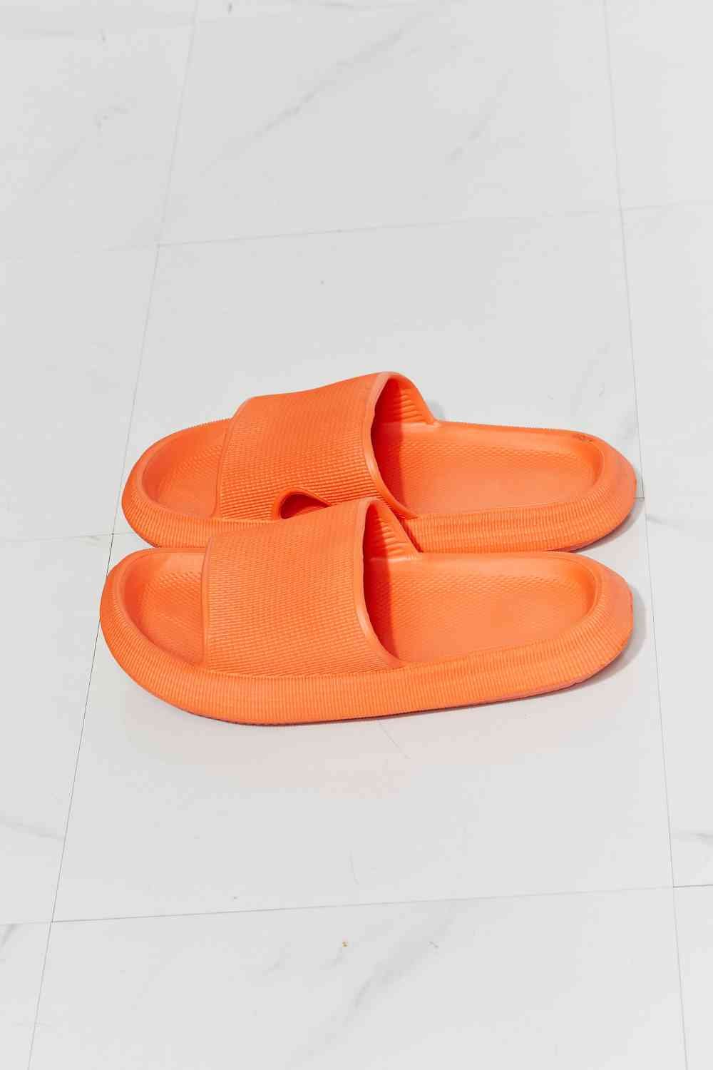 MMShoes Arms Around Me Open Toe Slide in Orange - shoes - Orange - Bella Bourget