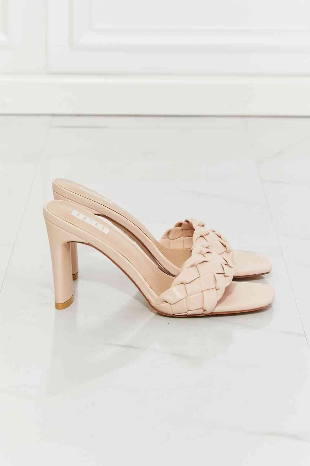 MMShoes Top of the World Braided Block Heel Sandals in Beige - shoes - Beige - Bella Bourget