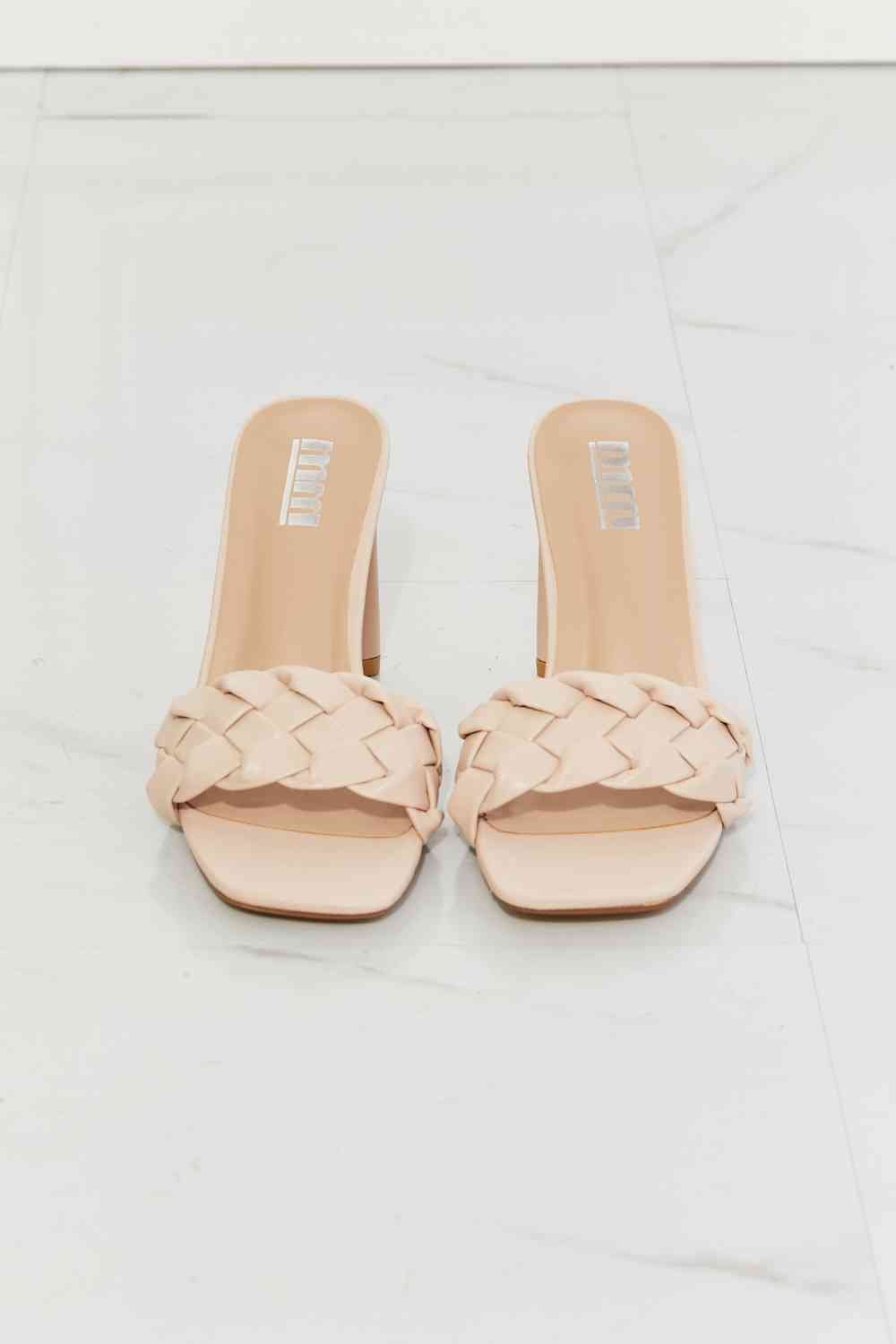 MMShoes Top of the World Braided Block Heel Sandals in Beige - shoes - Beige - Bella Bourget