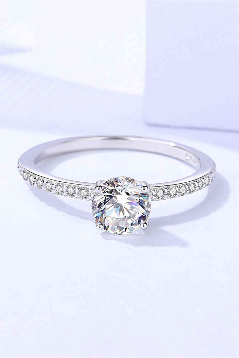 Moissanite 2 - Piece 925 Sterling Silver Ring - Ring - Silver - Bella Bourget