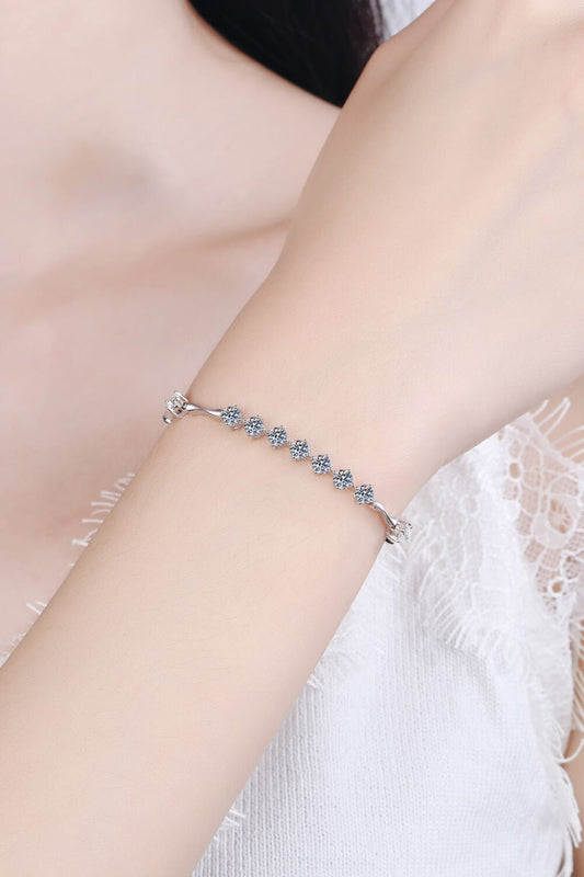 Moissanite 925 Sterling Silver Bracelet - Bracelets - Silver - Bella Bourget