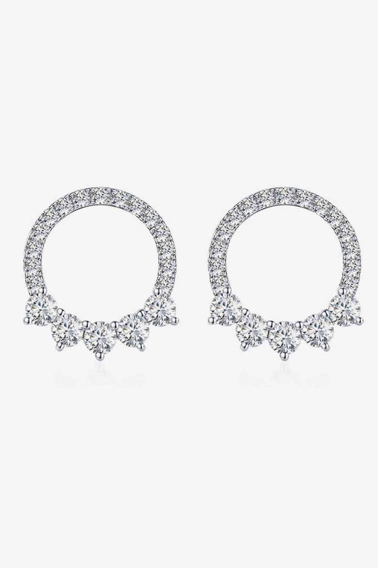 Moissanite Platinum - Plated Earrings - Earrings - Silver - Bella Bourget