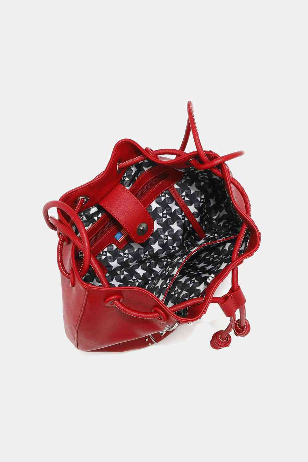 Nicole Lee USA Amy Studded Bucket Bag - bag - Deep Red - Bella Bourget