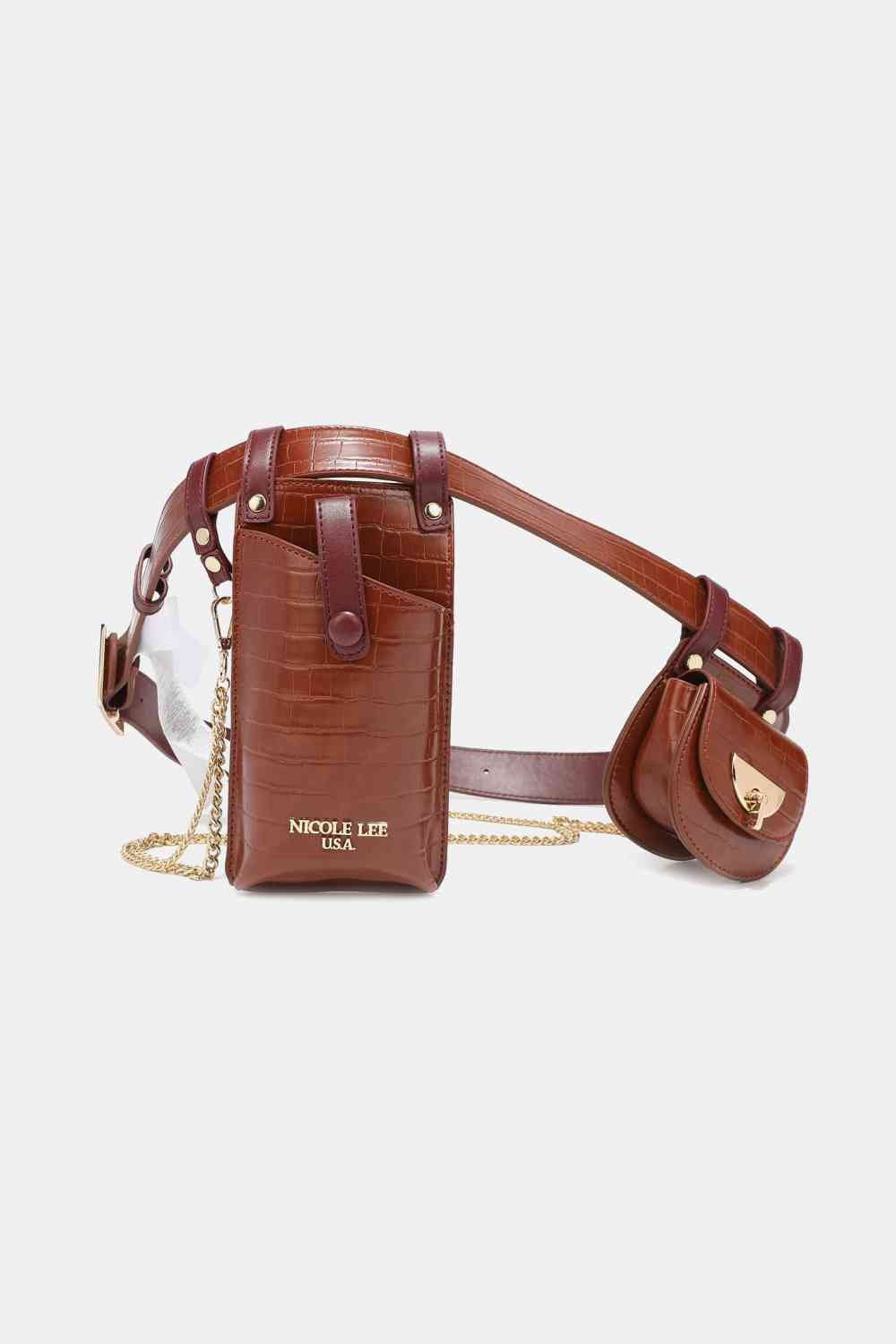 Nicole Lee USA Aurelia Belt Bag - bag - Chestnut - Bella Bourget