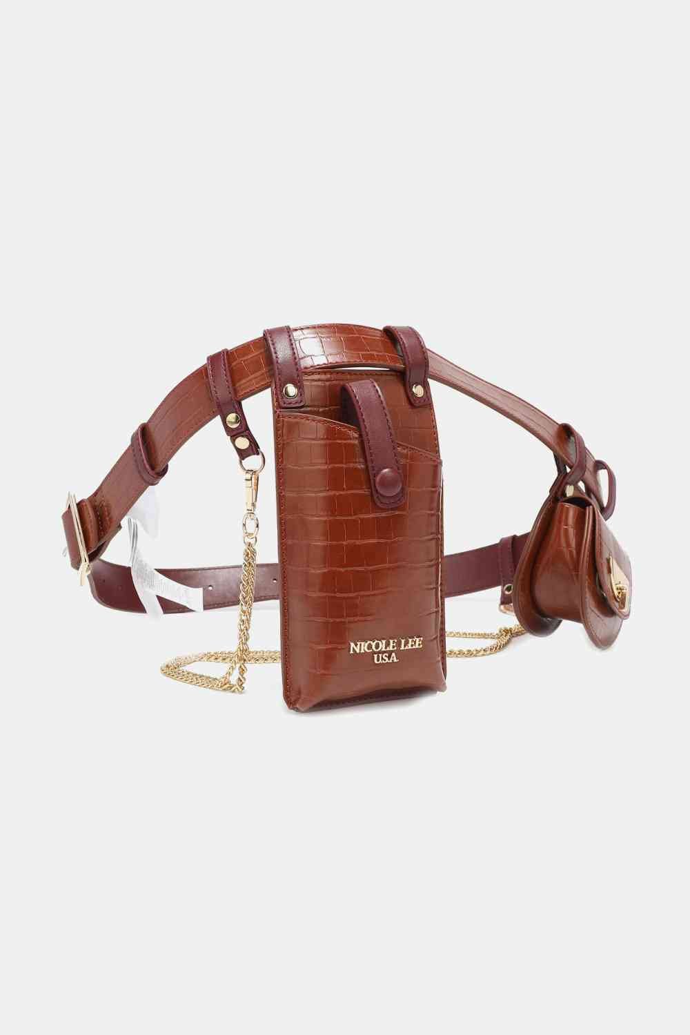 Nicole Lee USA Aurelia Belt Bag - bag - Chestnut - Bella Bourget