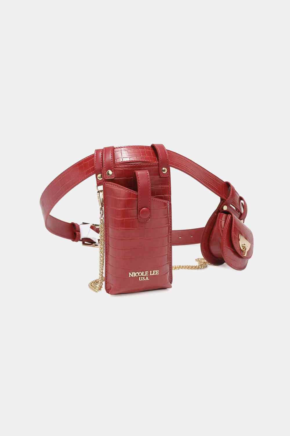 Nicole Lee USA Aurelia Belt Bag - bag - Red - Bella Bourget