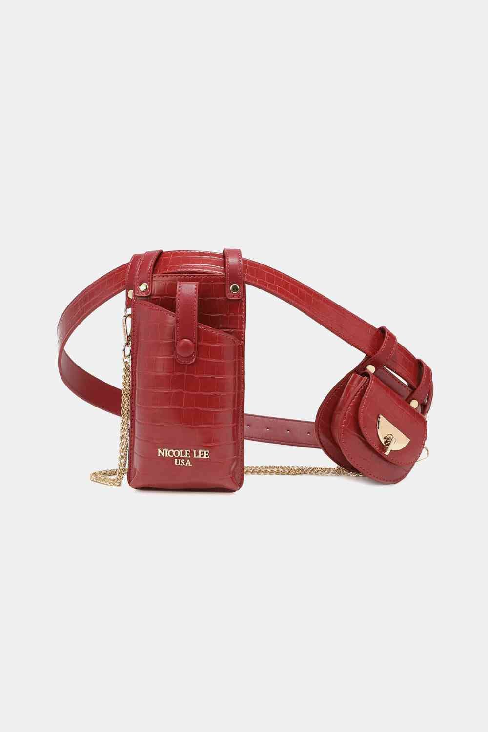 Nicole Lee USA Aurelia Belt Bag - bag - Red - Bella Bourget