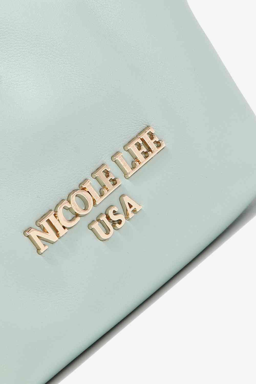 Nicole Lee USA Faux Leather Pouch - bag - Soft Mint - Bella Bourget