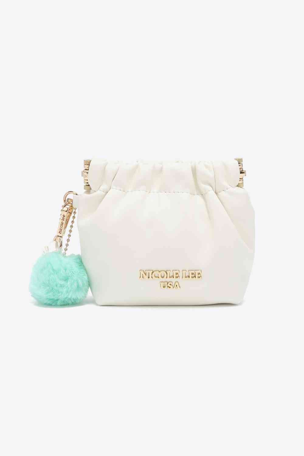 Nicole Lee USA Faux Leather Pouch - bag - White - Bella Bourget