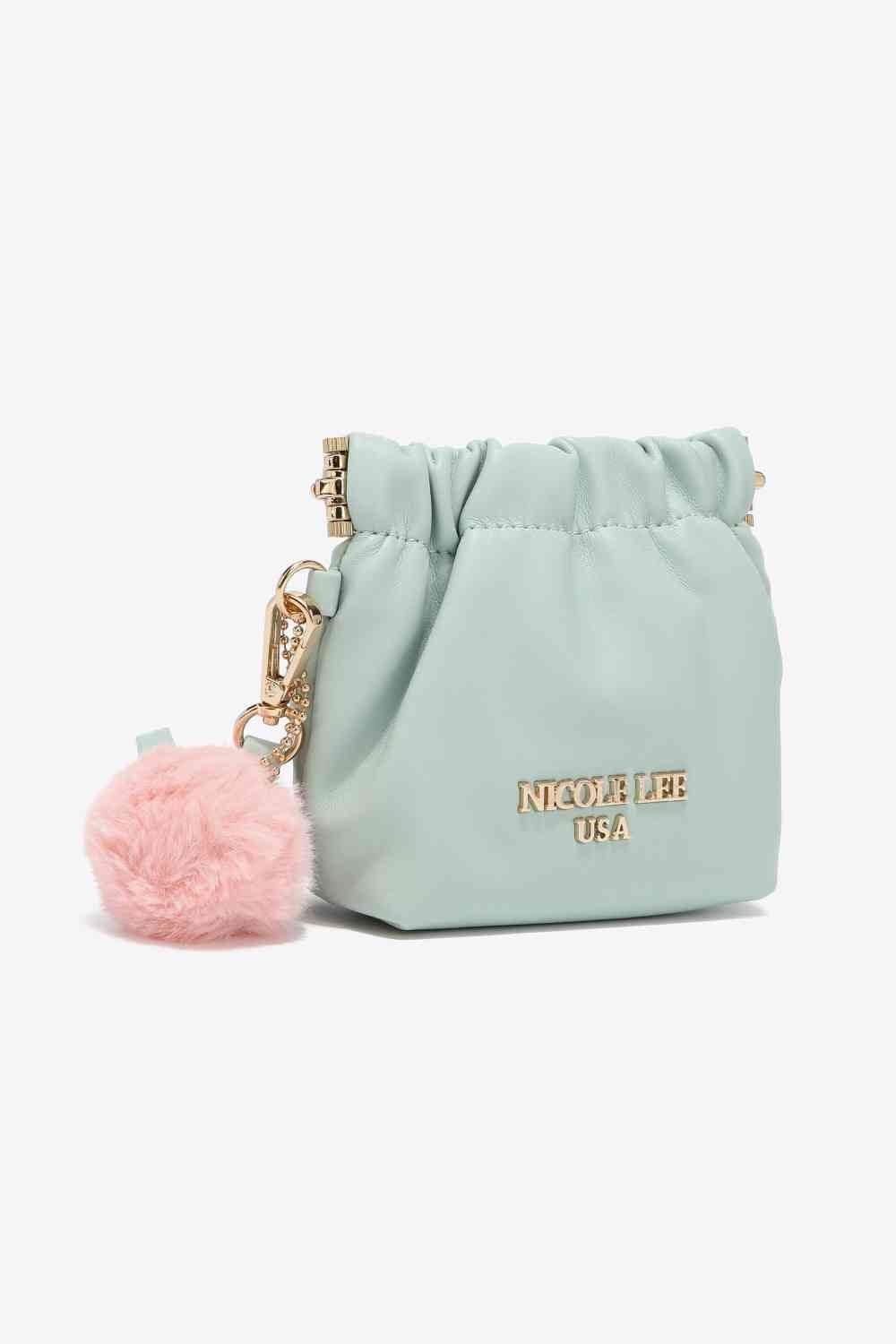 Nicole Lee USA Faux Leather Pouch - bag - Soft Mint - Bella Bourget