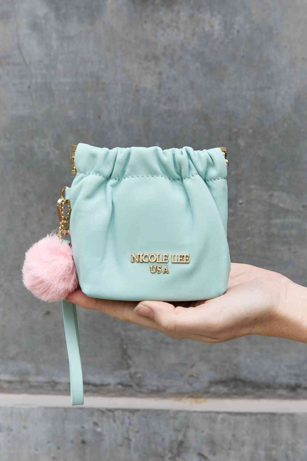 Nicole Lee USA Faux Leather Pouch - bag - Soft Mint - Bella Bourget