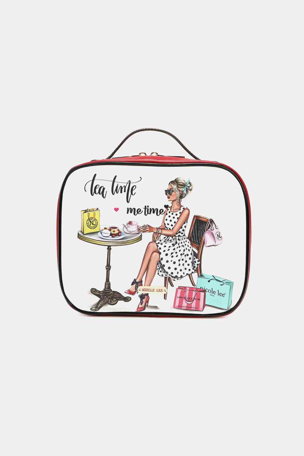 Nicole Lee USA Printed Handbag with Three Pouches - bag - Tea Time Me Time - Bella Bourget