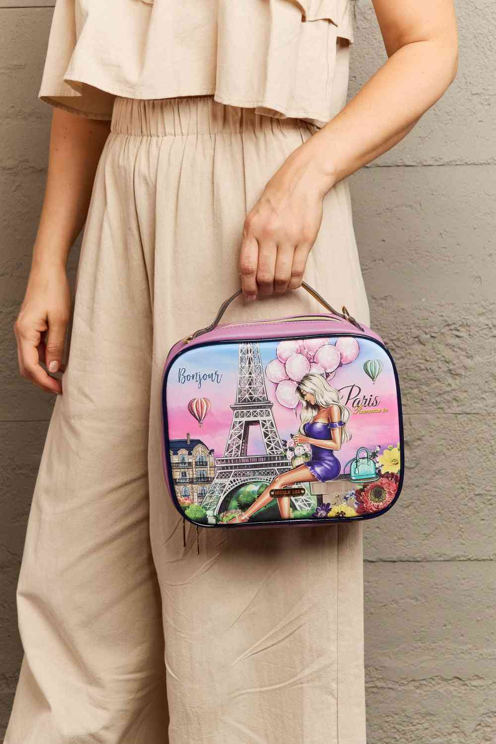 Nicole Lee USA Printed Handbag with Three Pouches - bag - Romance In Paris - Bella Bourget