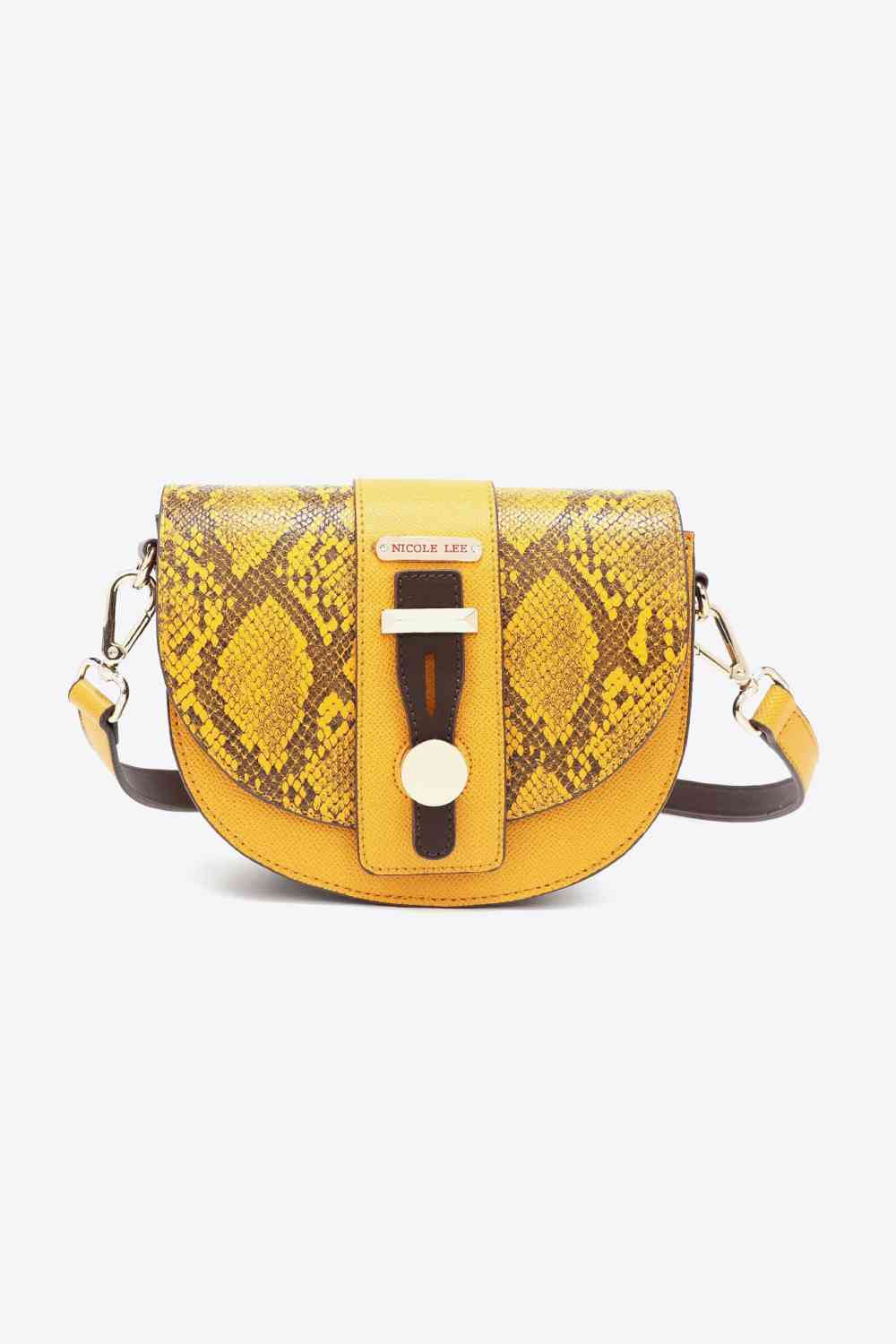 Nicole Lee USA Python 3 - Piece Bag Set - bag - Mustard - Bella Bourget