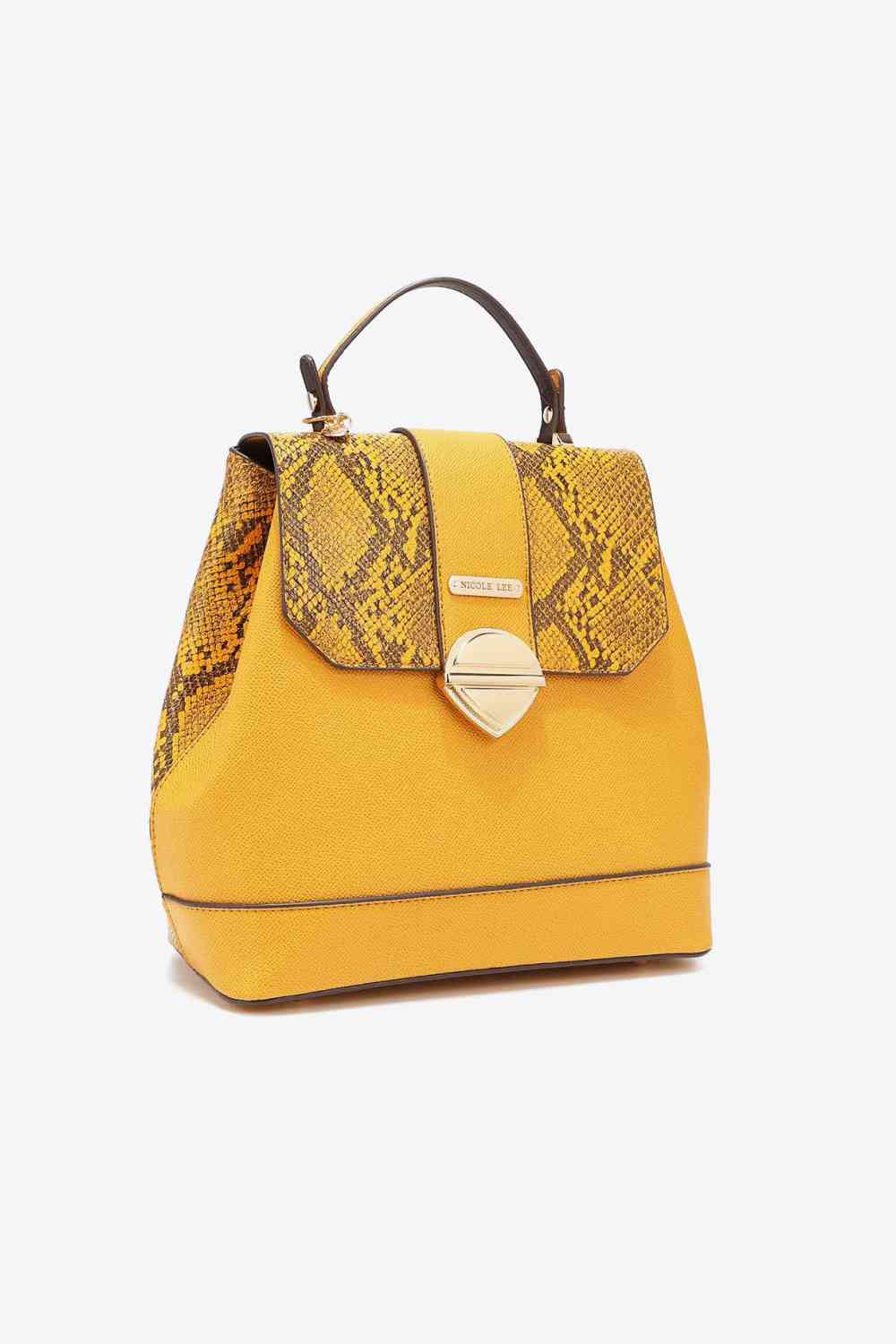 Nicole Lee USA Python 3 - Piece Bag Set - bag - Mustard - Bella Bourget