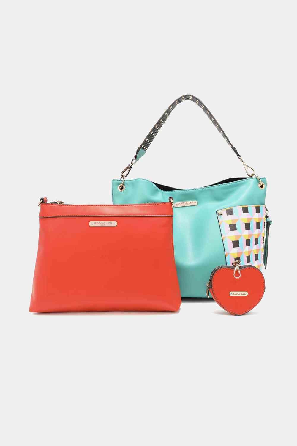 Nicole Lee USA Quihn 3 - Piece Handbag Set - bag - Turquoise - Bella Bourget