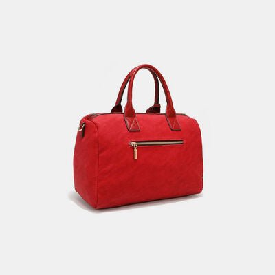 Nicole Lee USA Scallop Stitched Boston Bag - bag - RED - Bella Bourget