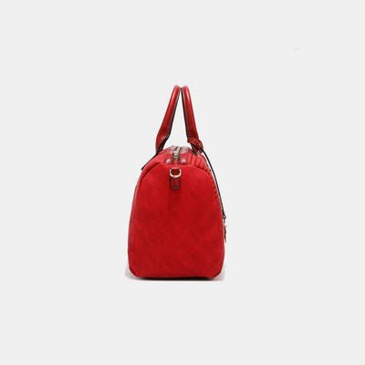 Nicole Lee USA Scallop Stitched Boston Bag - bag - RED - Bella Bourget