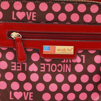 Nicole Lee USA Scallop Stitched Boston Bag - bag - RED - Bella Bourget