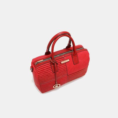 Nicole Lee USA Scallop Stitched Boston Bag - bag - RED - Bella Bourget