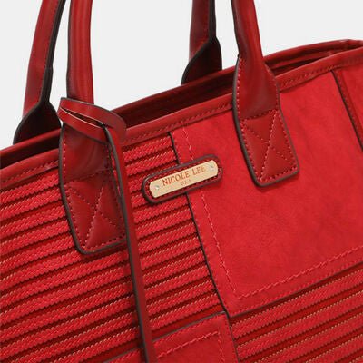 Nicole Lee USA Scallop Stitched Handbag - bag - RED - Bella Bourget