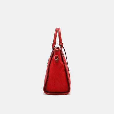 Nicole Lee USA Scallop Stitched Handbag - bag - RED - Bella Bourget