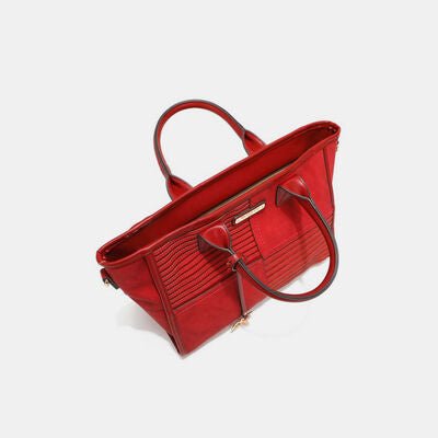 Nicole Lee USA Scallop Stitched Handbag - bag - RED - Bella Bourget