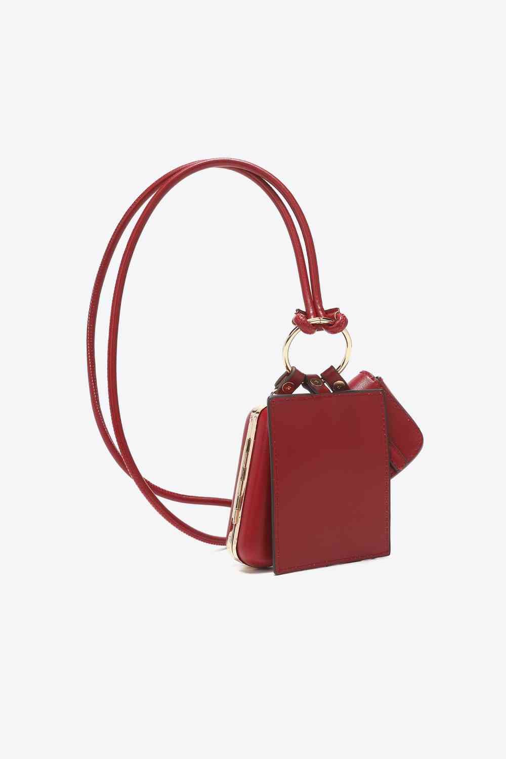 Nicole Lee USA Vegan Leather 3 - Piece Lanyard Set - bag - Berry Red - Bella Bourget