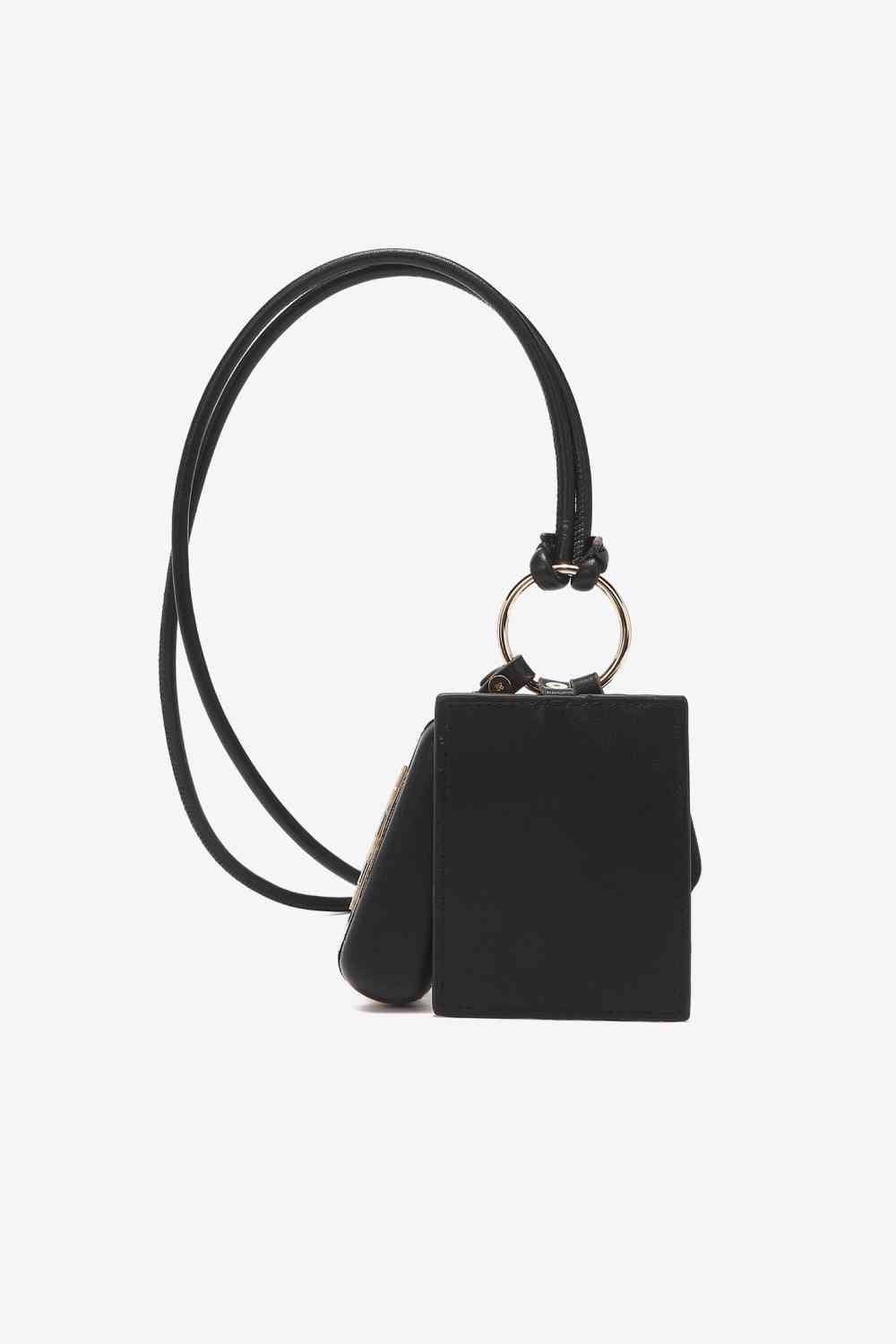 Nicole Lee USA Vegan Leather 3 - Piece Lanyard Set - bag - Black - Bella Bourget