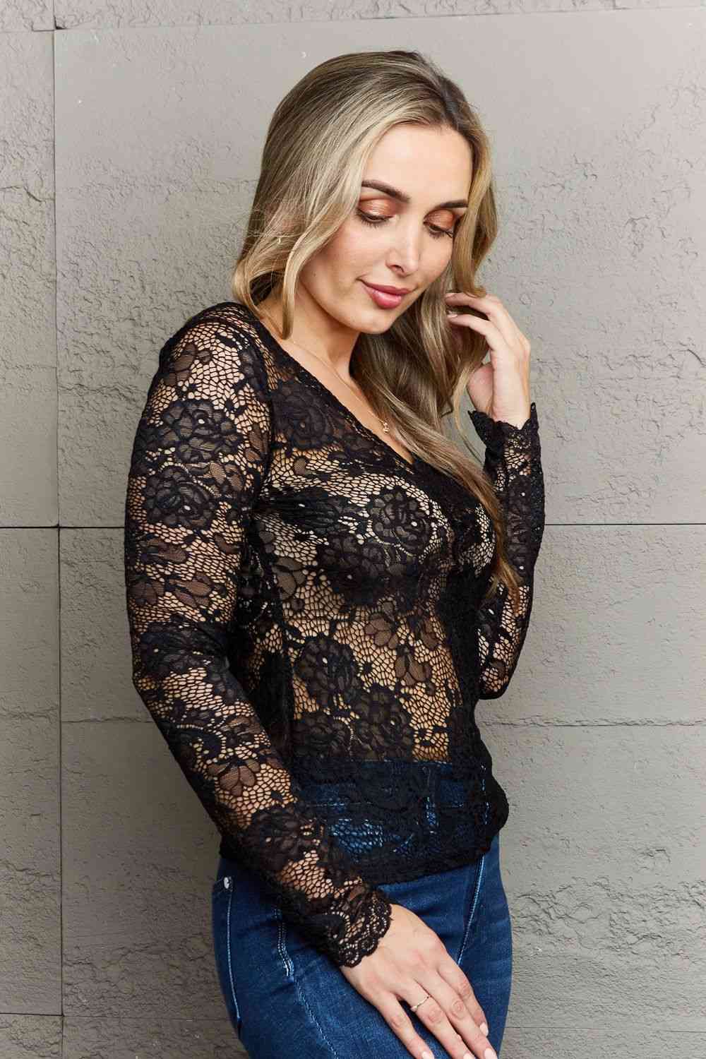 Ninexis Be Kind Off The Shoulder Lace Top - Blouse - Black - Bella Bourget