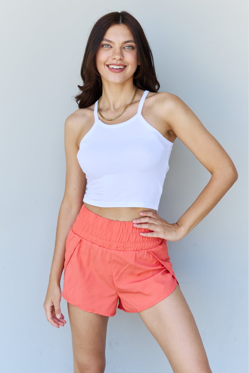 Ninexis Everyday Staple Soft Modal Short Strap Ribbed Tank Top in Off White - Cami - Off White - Bella Bourget