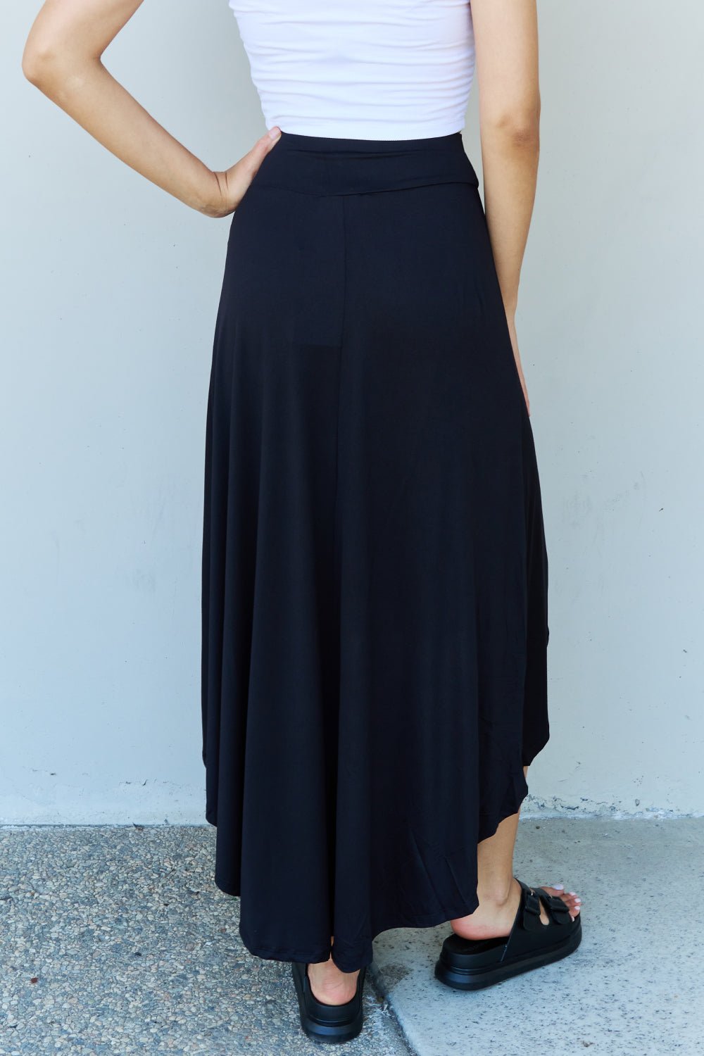 Ninexis First Choice High Waisted Flare Maxi Skirt in Black - Skirt - Black - Bella Bourget