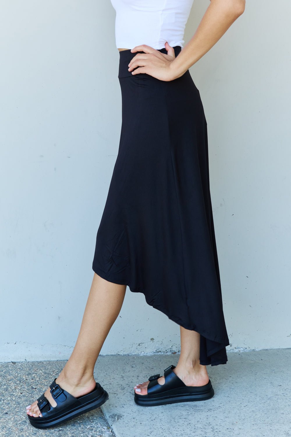 Ninexis First Choice High Waisted Flare Maxi Skirt in Black - Skirt - Black - Bella Bourget