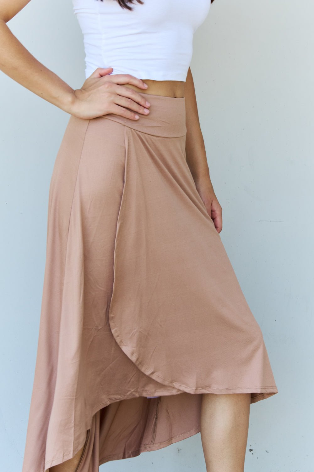 Ninexis First Choice High Waisted Flare Maxi Skirt in Camel - Skirt - Camel - Bella Bourget