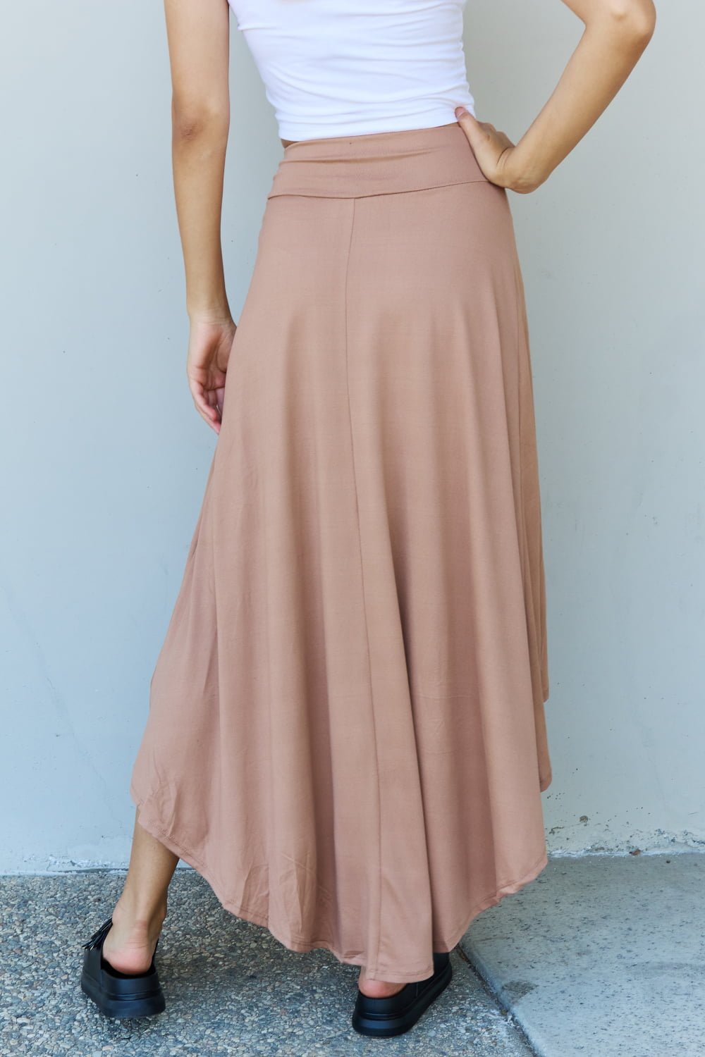 Ninexis First Choice High Waisted Flare Maxi Skirt in Camel - Skirt - Camel - Bella Bourget