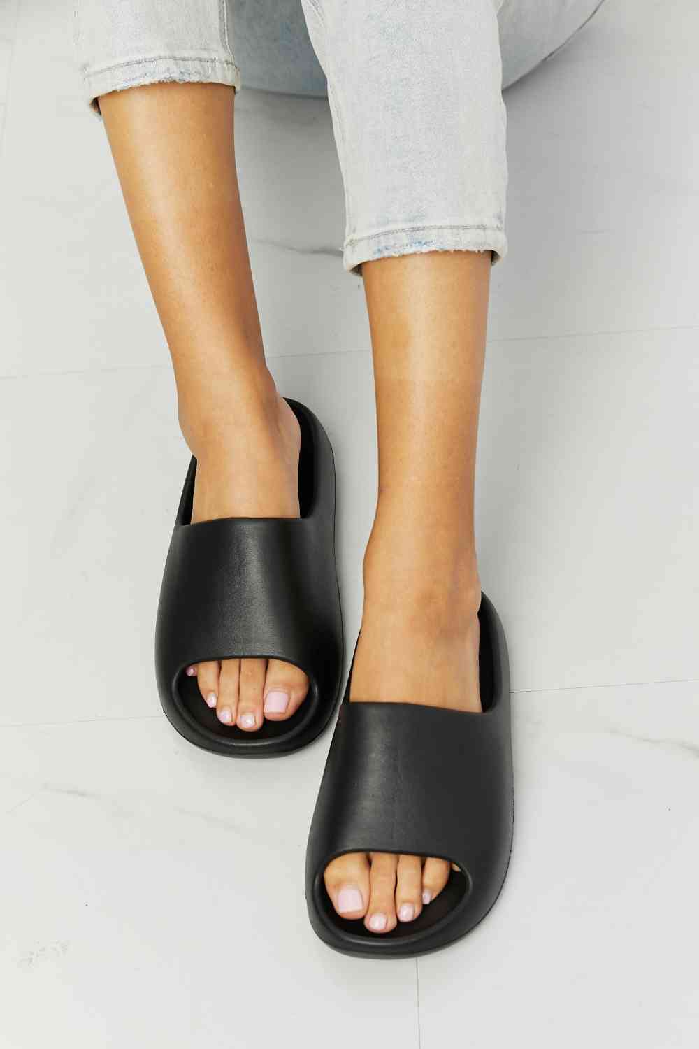 NOOK JOI In My Comfort Zone Slides in Black - shoes - Black - Bella Bourget