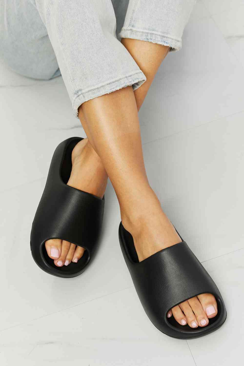 NOOK JOI In My Comfort Zone Slides in Black - shoes - Black - Bella Bourget