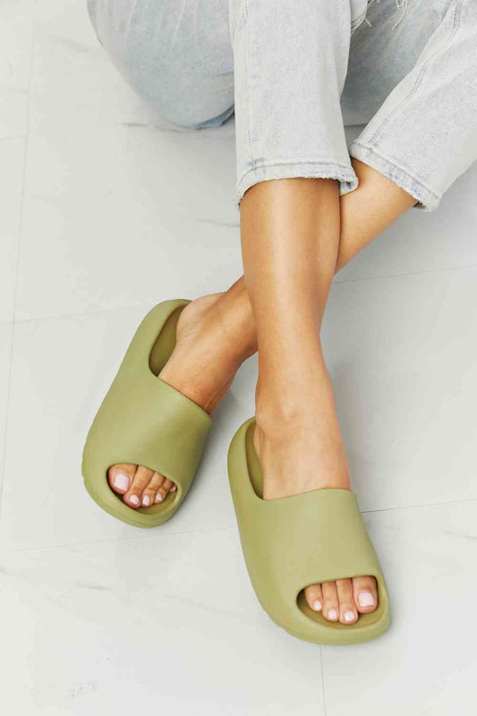 NOOK JOI In My Comfort Zone Slides in Green - shoes - Mist Green - Bella Bourget