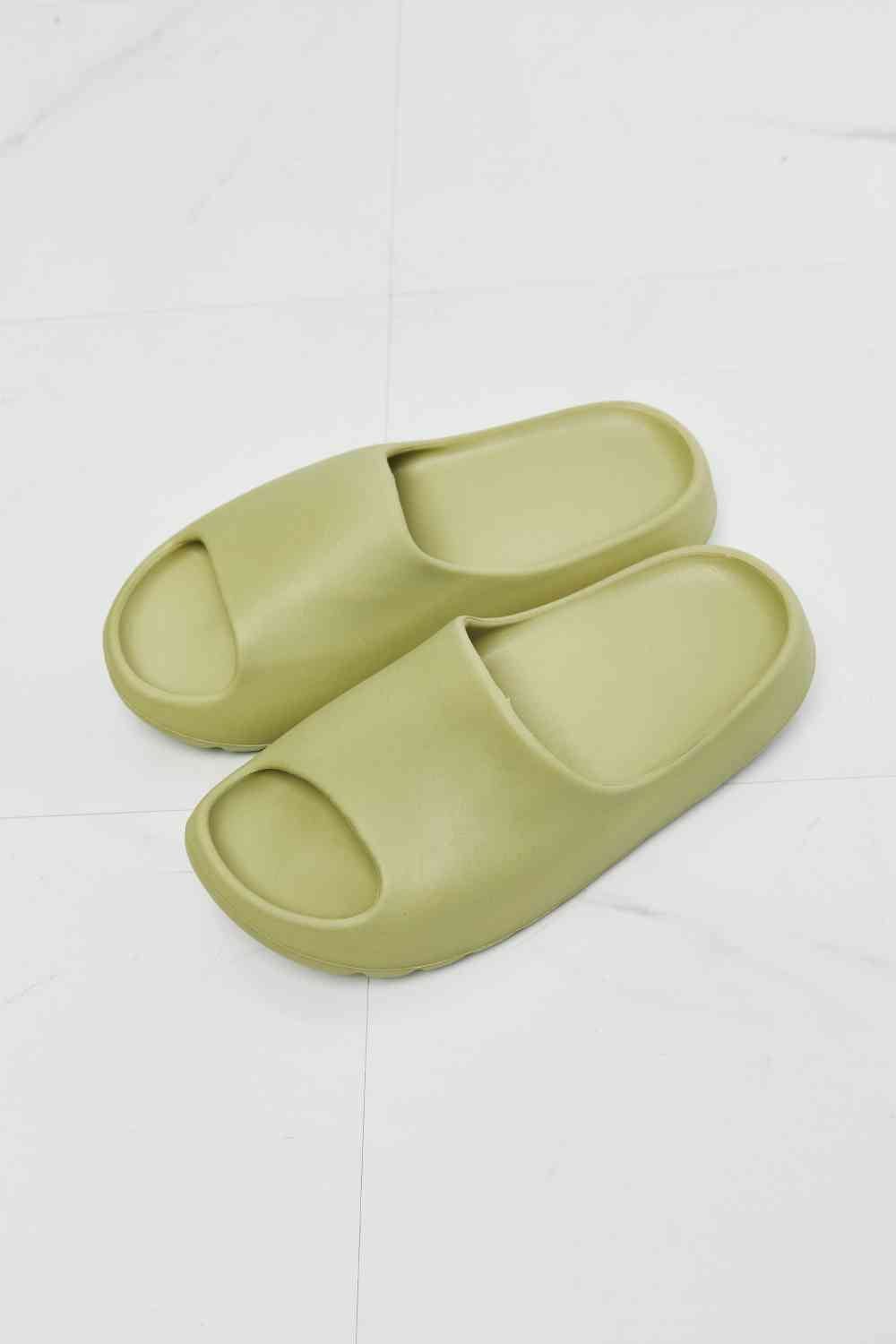 NOOK JOI In My Comfort Zone Slides in Green - shoes - Mist Green - Bella Bourget