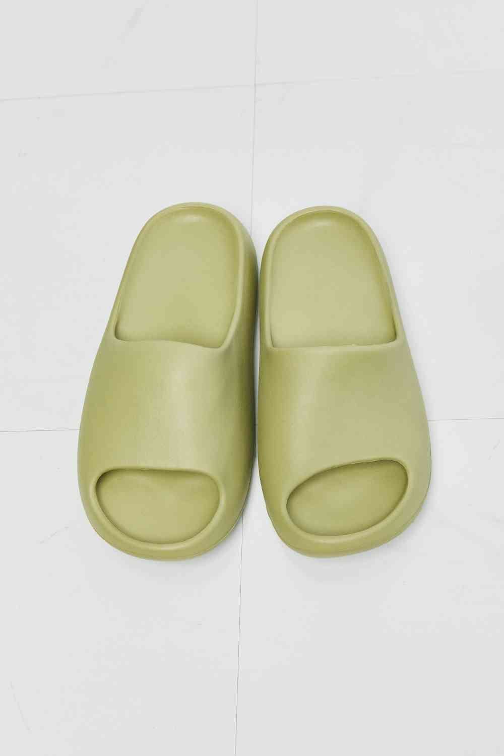 NOOK JOI In My Comfort Zone Slides in Green - shoes - Mist Green - Bella Bourget