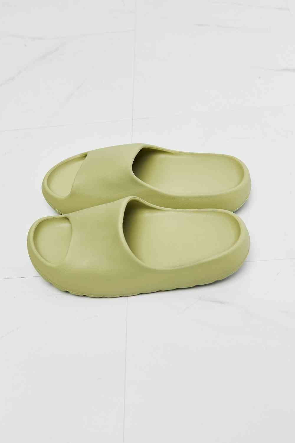 NOOK JOI In My Comfort Zone Slides in Green - shoes - Mist Green - Bella Bourget