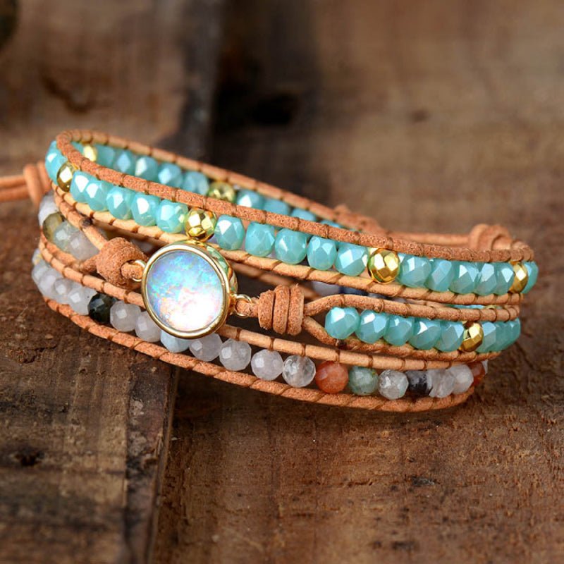 Opal Beaded Layered Bracelet - Bracelets - Multicolor - Bella Bourget