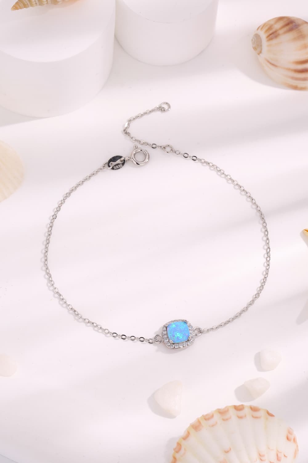 Opal Platinum - Plated Bracelet - Bracelets - Sky Blue - Bella Bourget